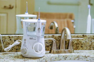 CUMMING, GEORGIA - April 26, 2021: Water Pik, Inc. is an American company that produces oral health care products. The company began in 1962 with the invention of the oral irrigator.