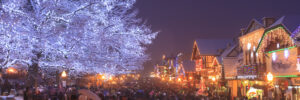 Christmas Lighting Festival, Leavenworth, Bavarian Alpine Village, Eastern Washington State, USA