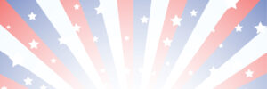 Background featuring red white and blue stripes with stars