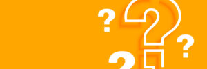 orange question mark background with text space
