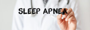 Doctor writing word Sleep Apnea with marker, Medical concept