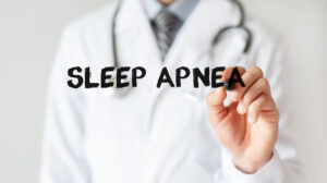 Doctor writing word Sleep Apnea with marker, Medical concept